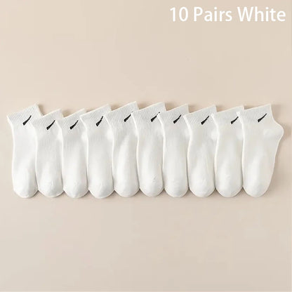 5/10/20/30 Pairs Women/Men Boat Socks Invisible Low Cut Silicone Summer No-Show Ankle Socks Solid Color Casual Breathable