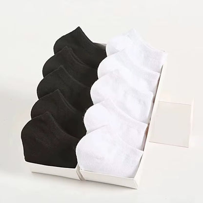 5/10/20/30 Pairs Women/Men Boat Socks Invisible Low Cut Silicone Summer No-Show Ankle Socks Solid Color Casual Breathable