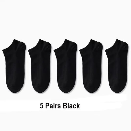 5/10/20/30 Pairs Women/Men Boat Socks Invisible Low Cut Silicone Summer No-Show Ankle Socks Solid Color Casual Breathable